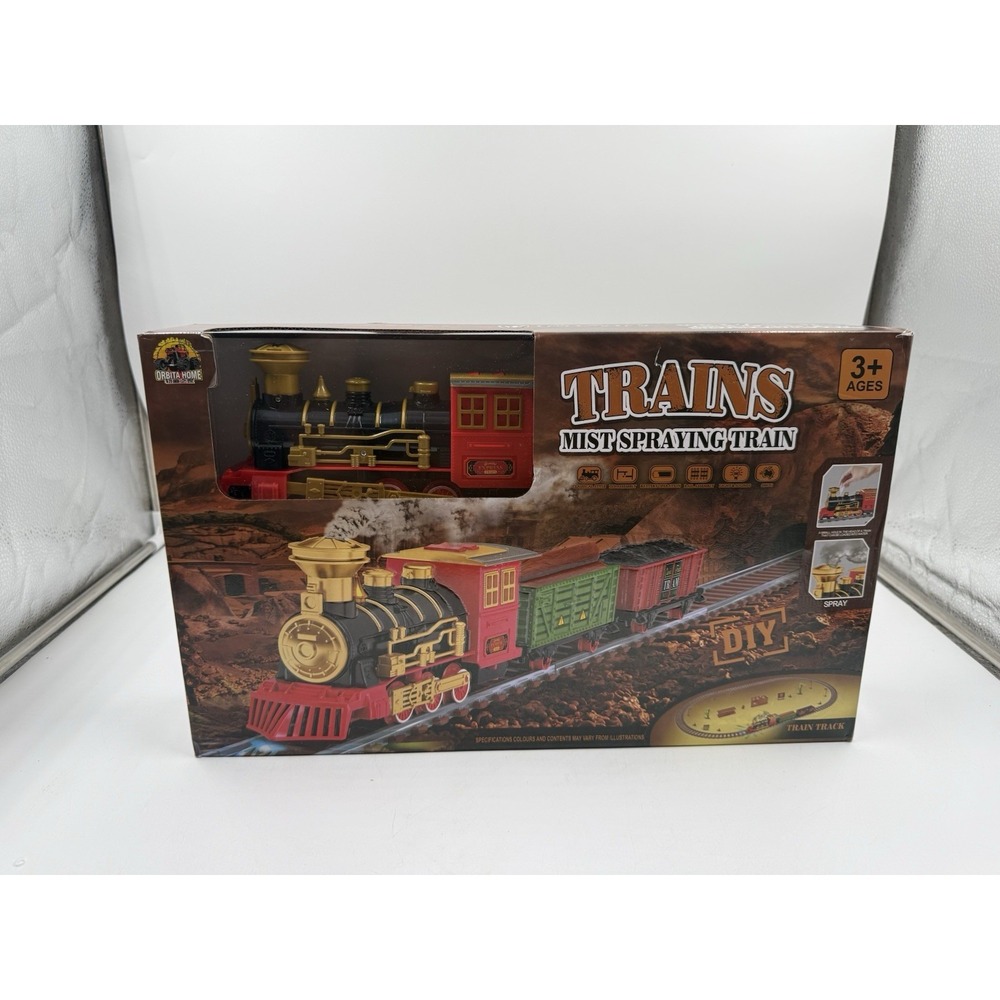 Trains Mist Spraying DIY Train Set - 134 Pcs Battery Operated Ages 3+ By Ecomerr